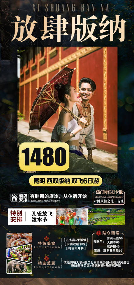 编号：20201209112146118【享设计】源文件下载-云南西双版纳旅游海报