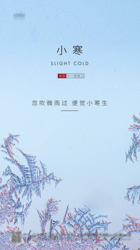 源文件下载【24节气小寒简约海报】编号：27570003017905559
