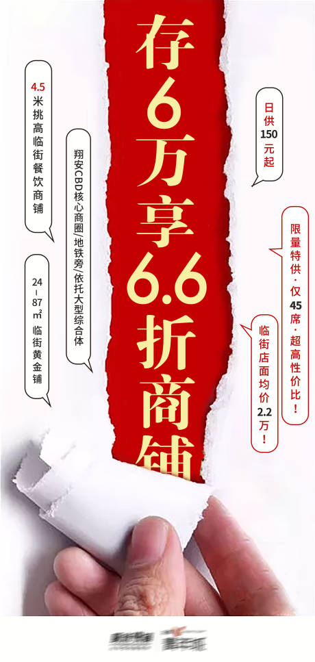 源文件下载【地产大字报商铺创意海报】编号：56730002869928358