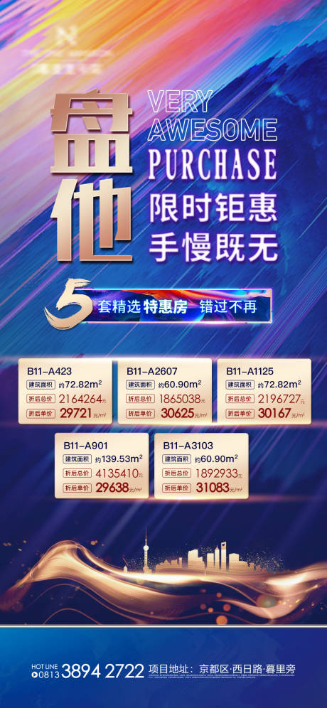 源文件下載【藍金特惠房微信海報】編號：79710002887899220
