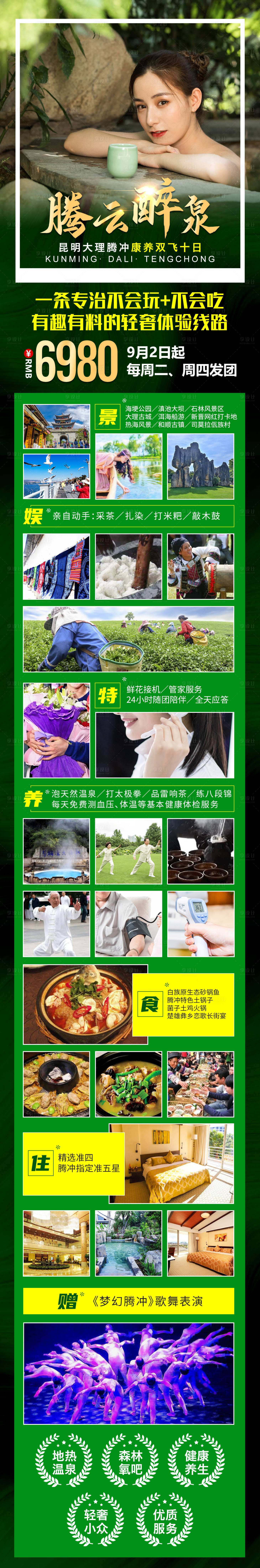 源文件下載【享設計】搜索編號：82410002936568806【云南騰沖旅游長圖】
