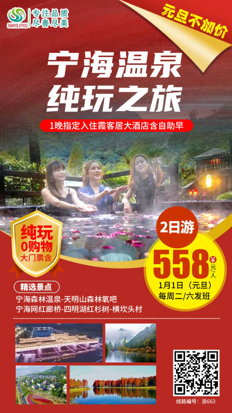编号：20201217141650578【享设计】源文件下载-宁海温泉旅游海报