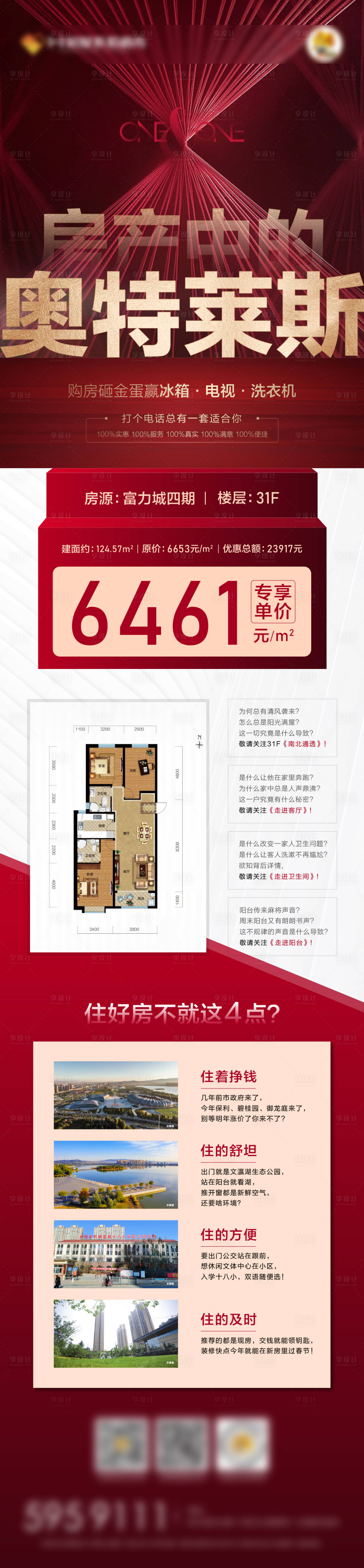 源文件下载【享设计】搜索编号：20590002959203612【房地产户型价值点长图】