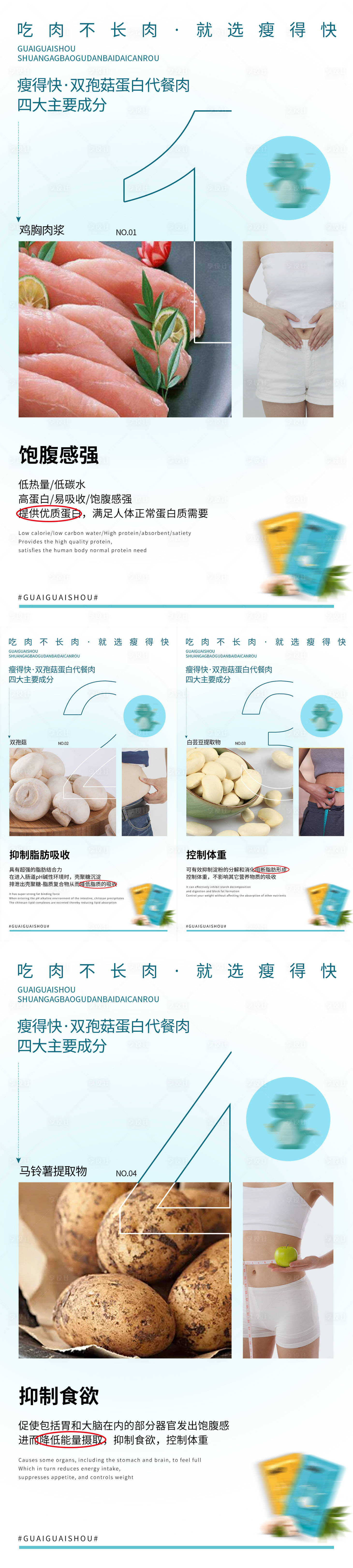 源文件下载【享设计】搜索编号：43940003000461982【减肥产品成分海报】