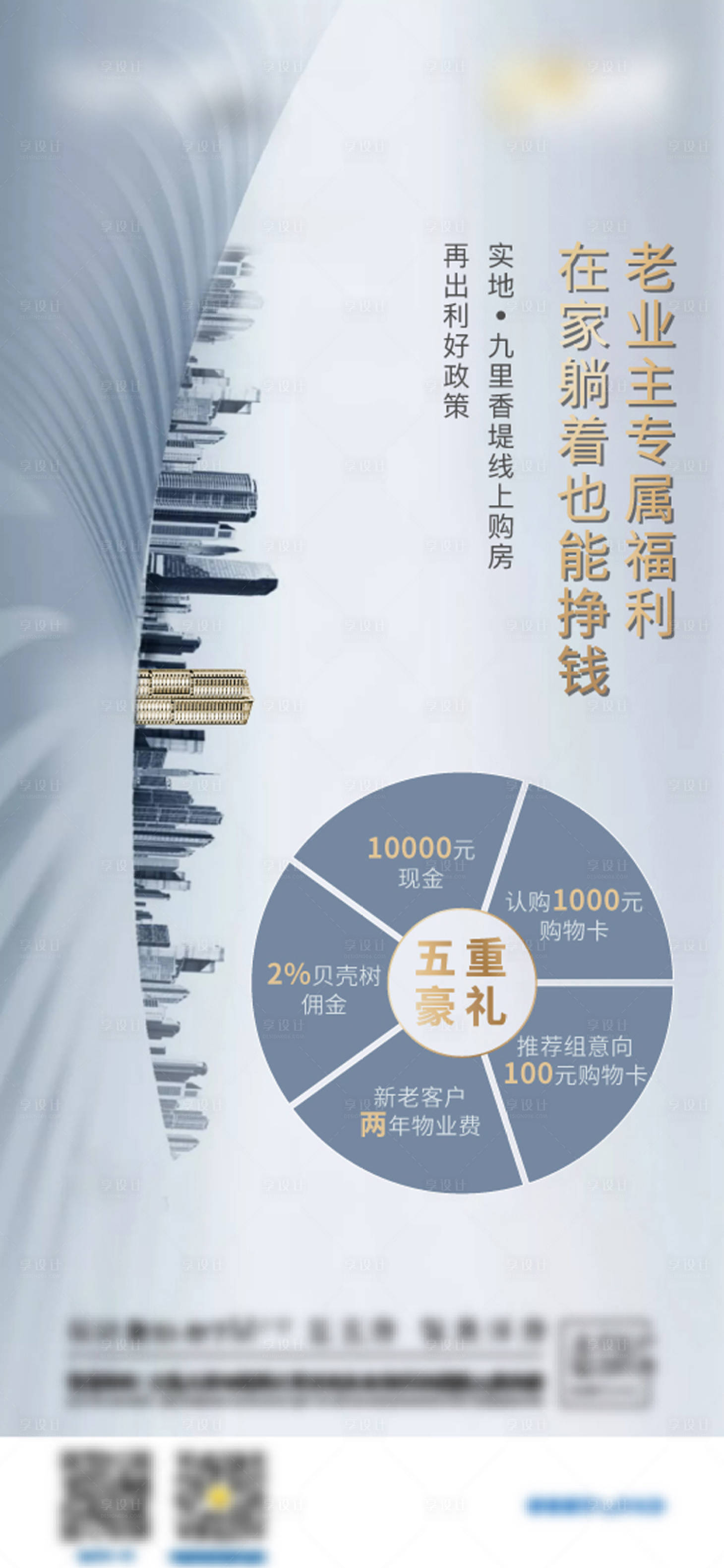 源文件下載【享設計】搜索編號：49570002886223493【地產購房多重禮海報】