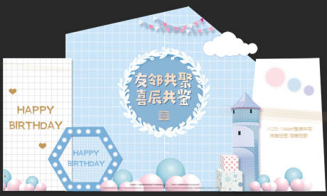 源文件下载【生日会异形展板】编号：72260003093672898