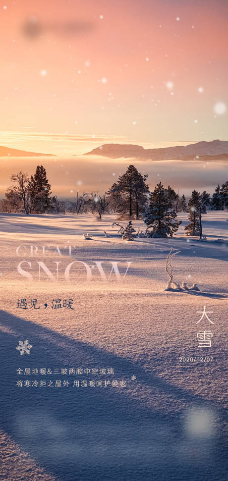 源文件下载【大雪节气海报】编号：87080002764806052