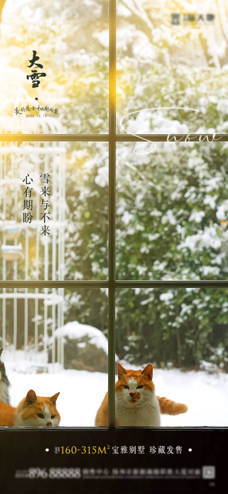 源文件下载【地产大雪节气海报】编号：13720002763761233