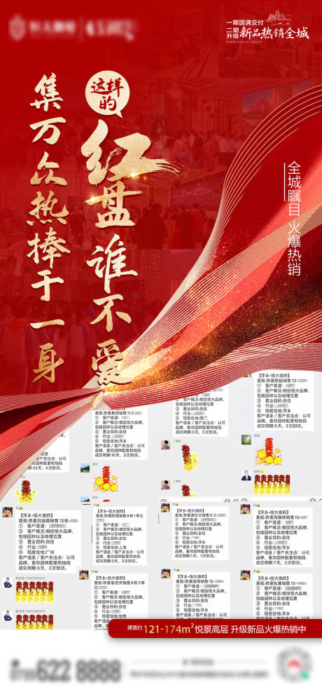 源文件下载【热销房地产红金海报】编号：58470002977686581