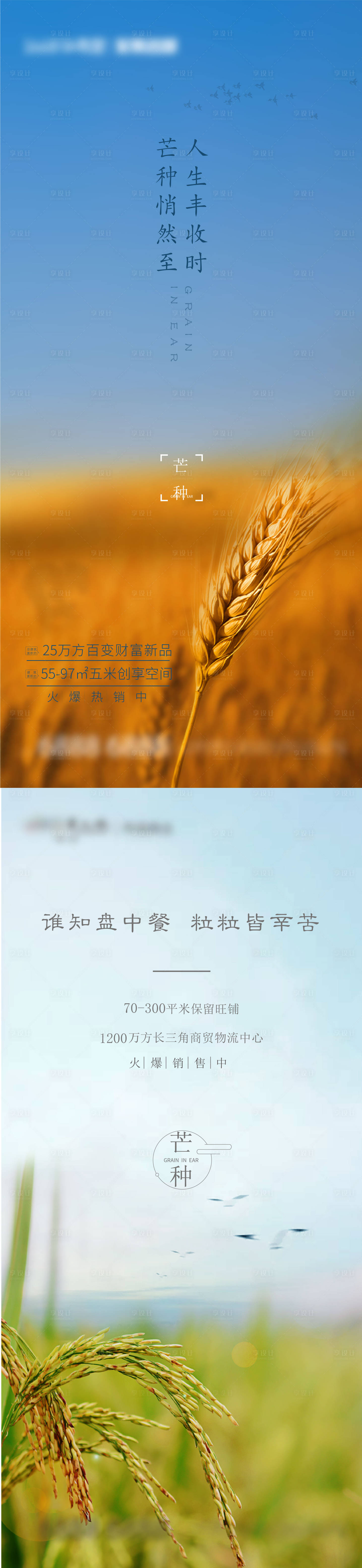 源文件下載【享設計】搜索編號：32480002865408782【房地產芒種海報】