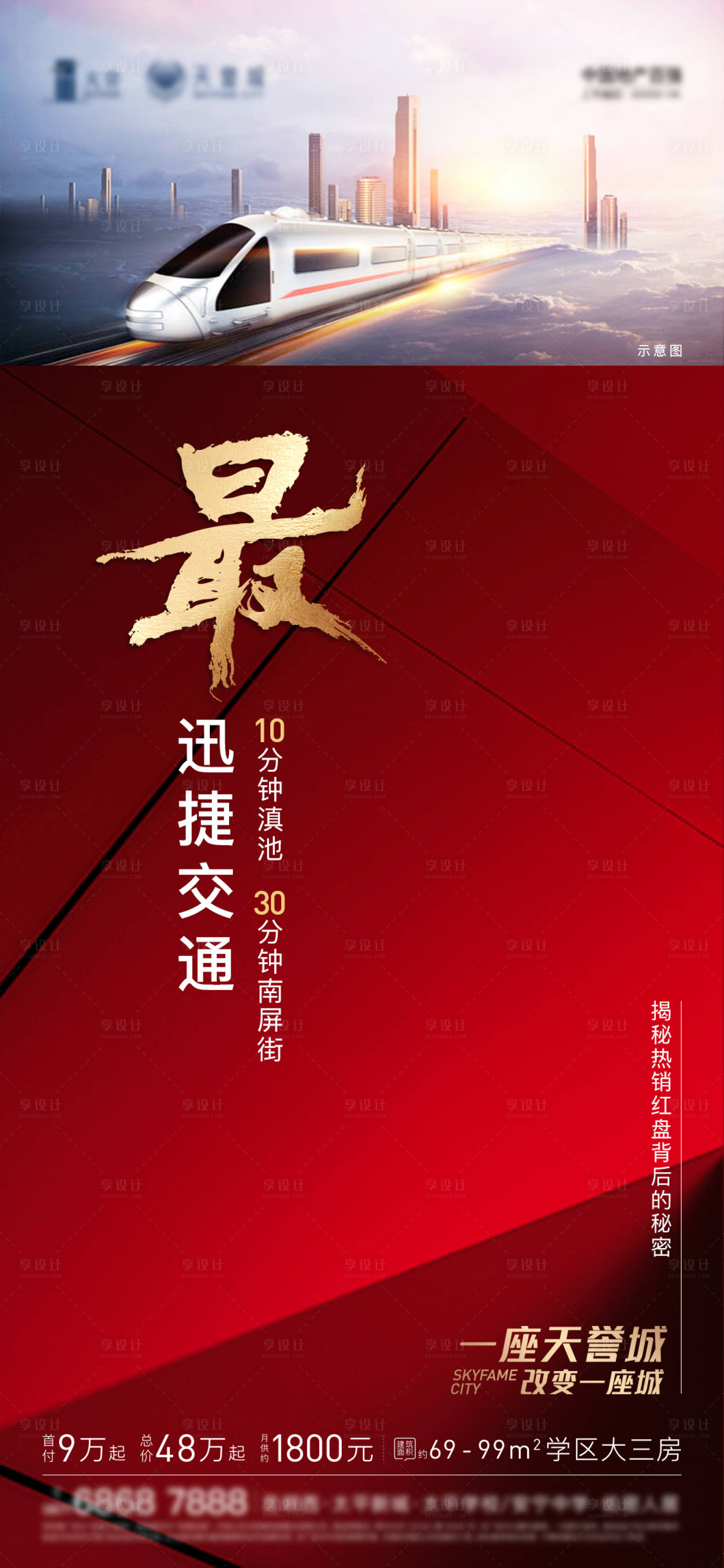 源文件下載【享設計】搜索編號：64750003062776942【地產熱銷區域價值點海報】