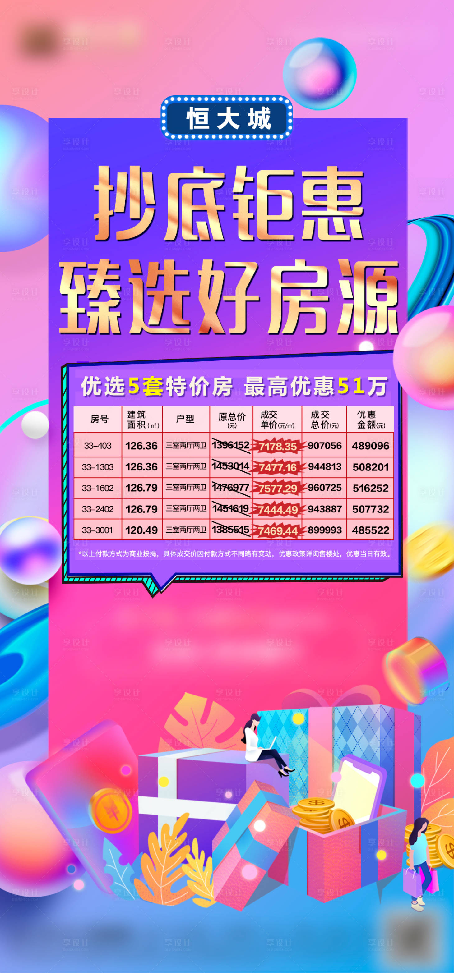 源文件下載【享設(shè)計】搜索編號：15810002818217349【房地產(chǎn)特價房海報】