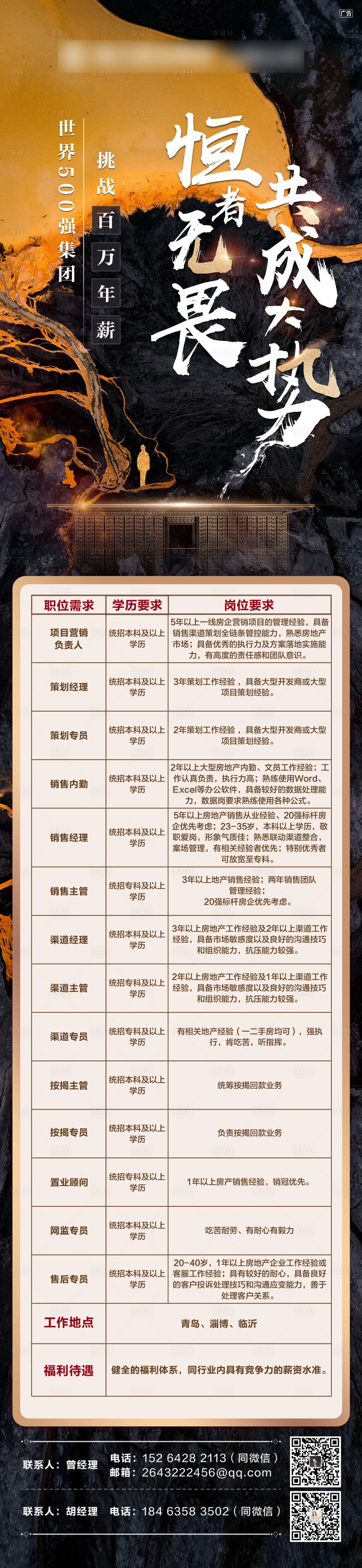 源文件下載【地產招聘長圖海報】編號：93570002965523088