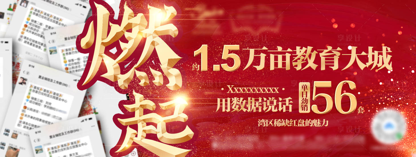 源文件下载【享设计】搜索编号：80720003000099783【地产热销海报展板】