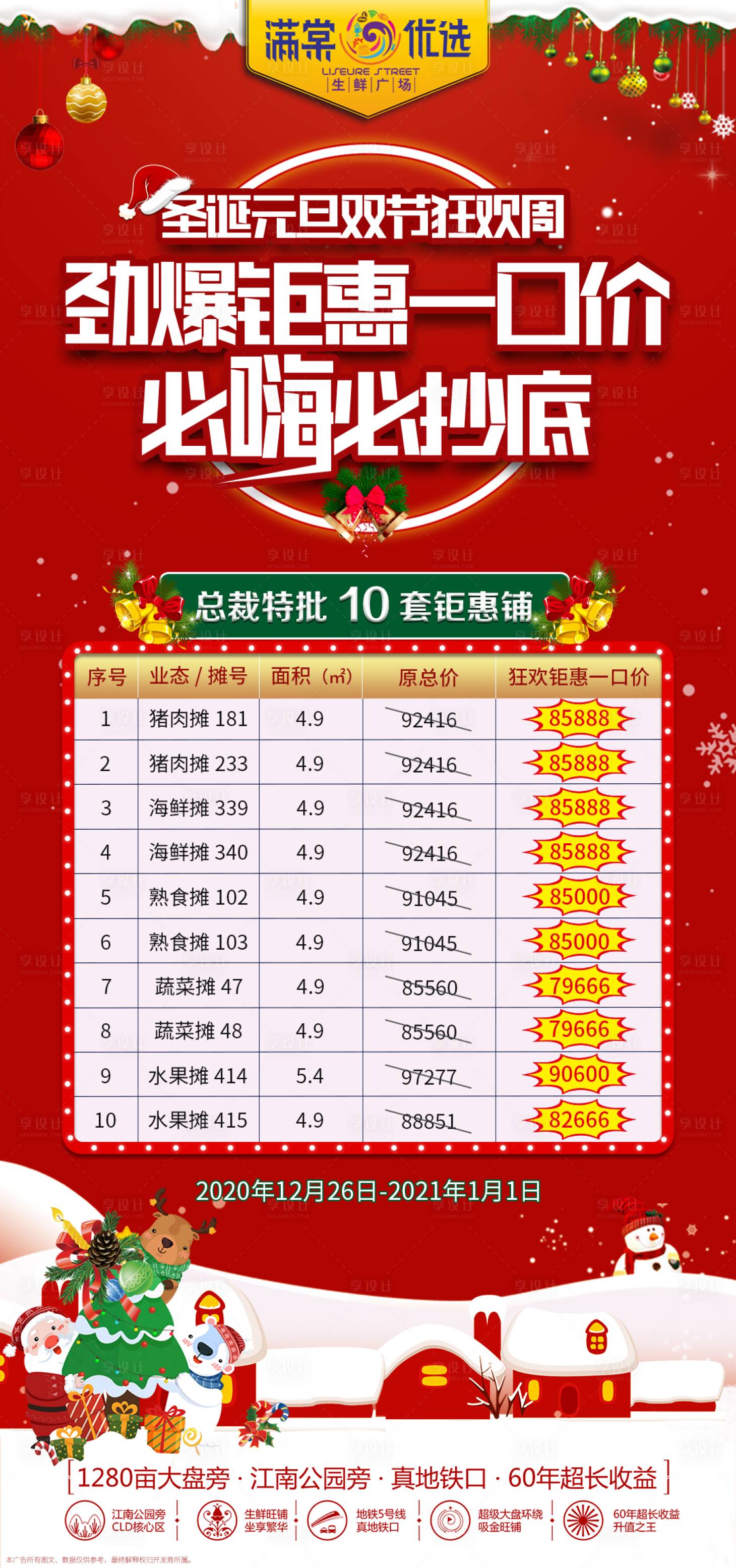 源文件下載【享設計】搜索編號：68670003003443117【圣誕元旦雙節一口價海報】