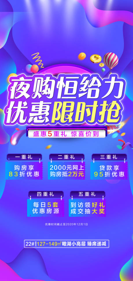源文件下載【房地產一口價房源五重禮海報】編號：55740002778079992