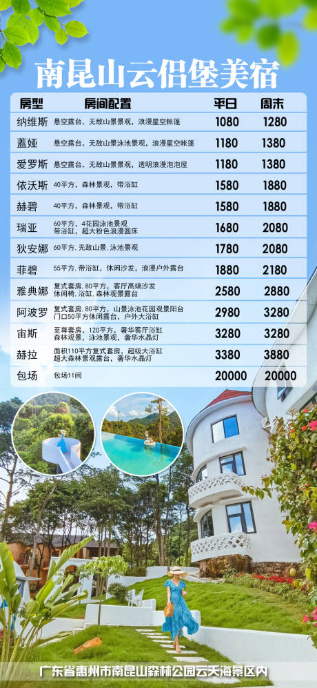 源文件下载【南昆山旅游民宿海报】编号：95260003054641059
