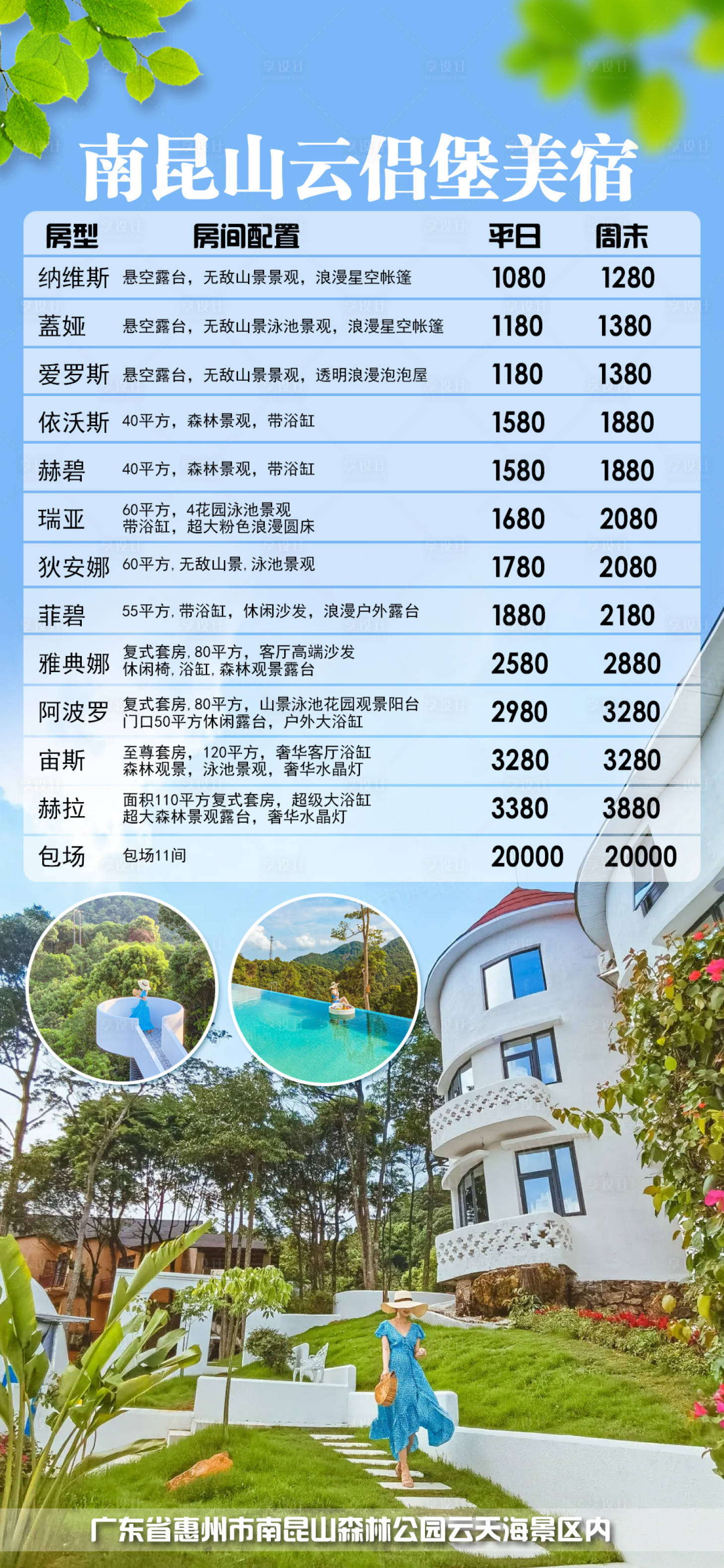 源文件下载【南昆山旅游民宿海报】编号：95260003054641059