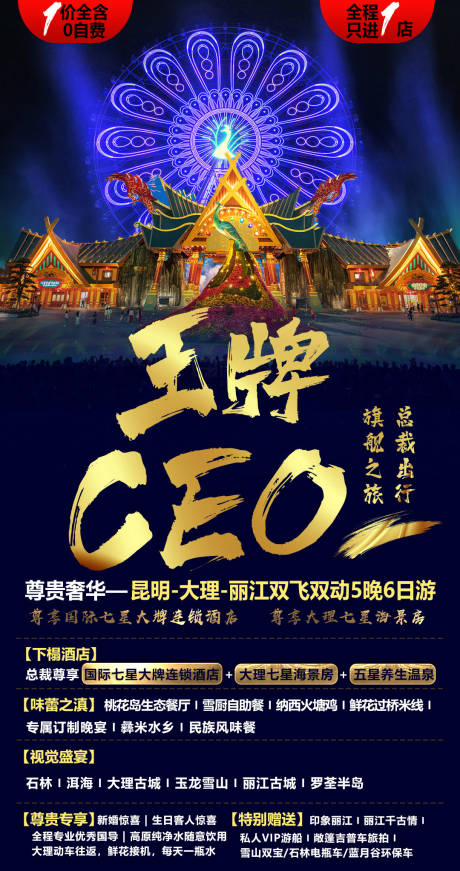 源文件下载【王牌CEO云南旅游海报】编号：20201203144238300