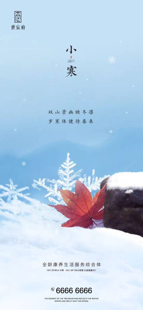 源文件下载【小寒节气海报】编号：15540002845992204