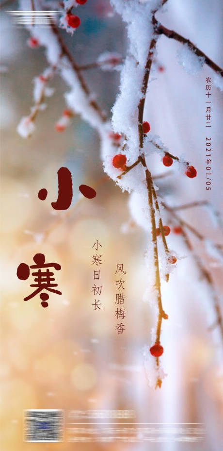 源文件下载【享设计】搜索编号：45600003088594267【冬天小寒海报】