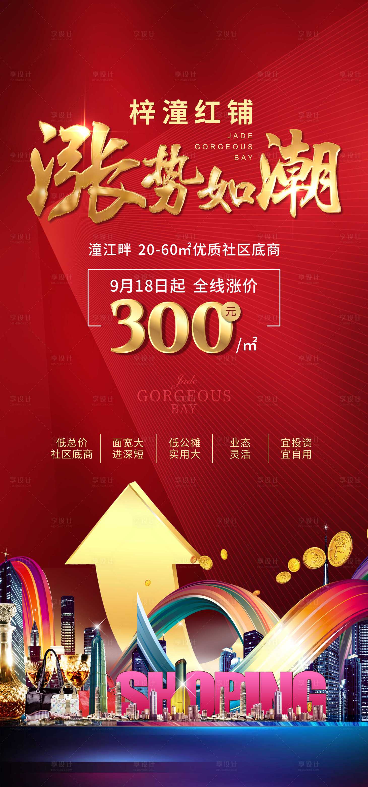 源文件下載【享設(shè)計(jì)】搜索編號(hào)：96710003037471596【商鋪漲價(jià)海報(bào)】