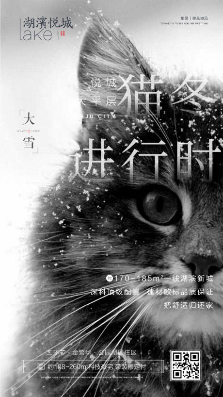 源文件下载【房地产大雪二十四节气海报】编号：58710002756028223