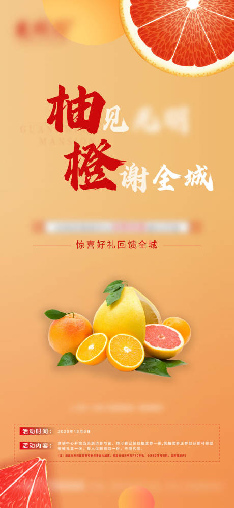 编号：20201203113210897【享设计】源文件下载-房地产橙柚活动海报