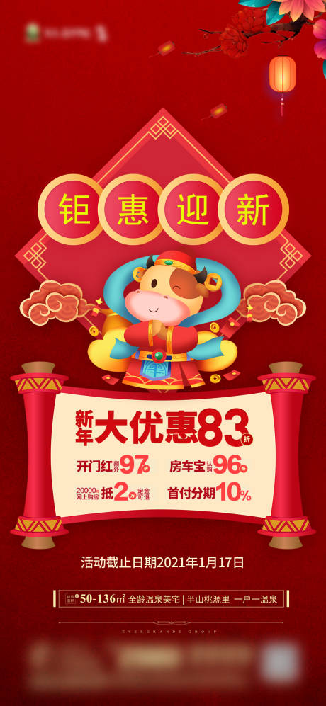 源文件下载【红色新年牛年销售政策海报】编号：30640003367941974