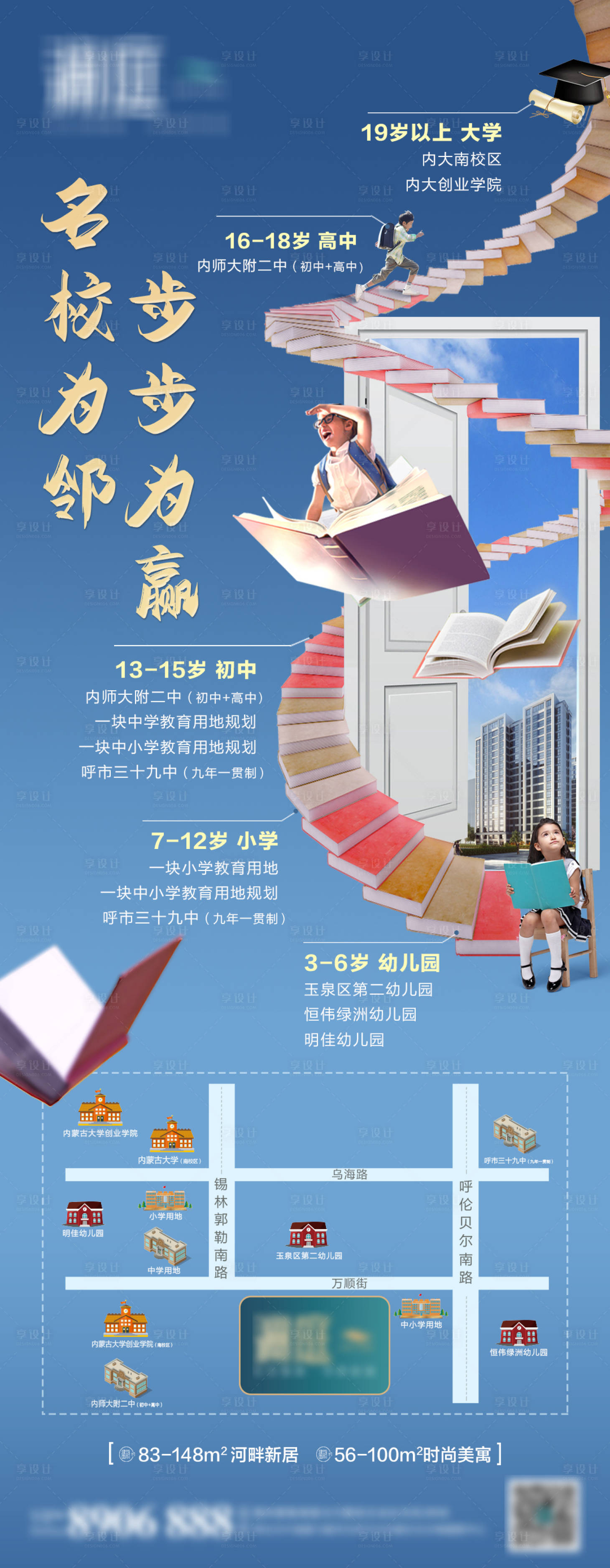 源文件下载【享设计】搜索编号：82800003144999984【地产学区价值点海报】