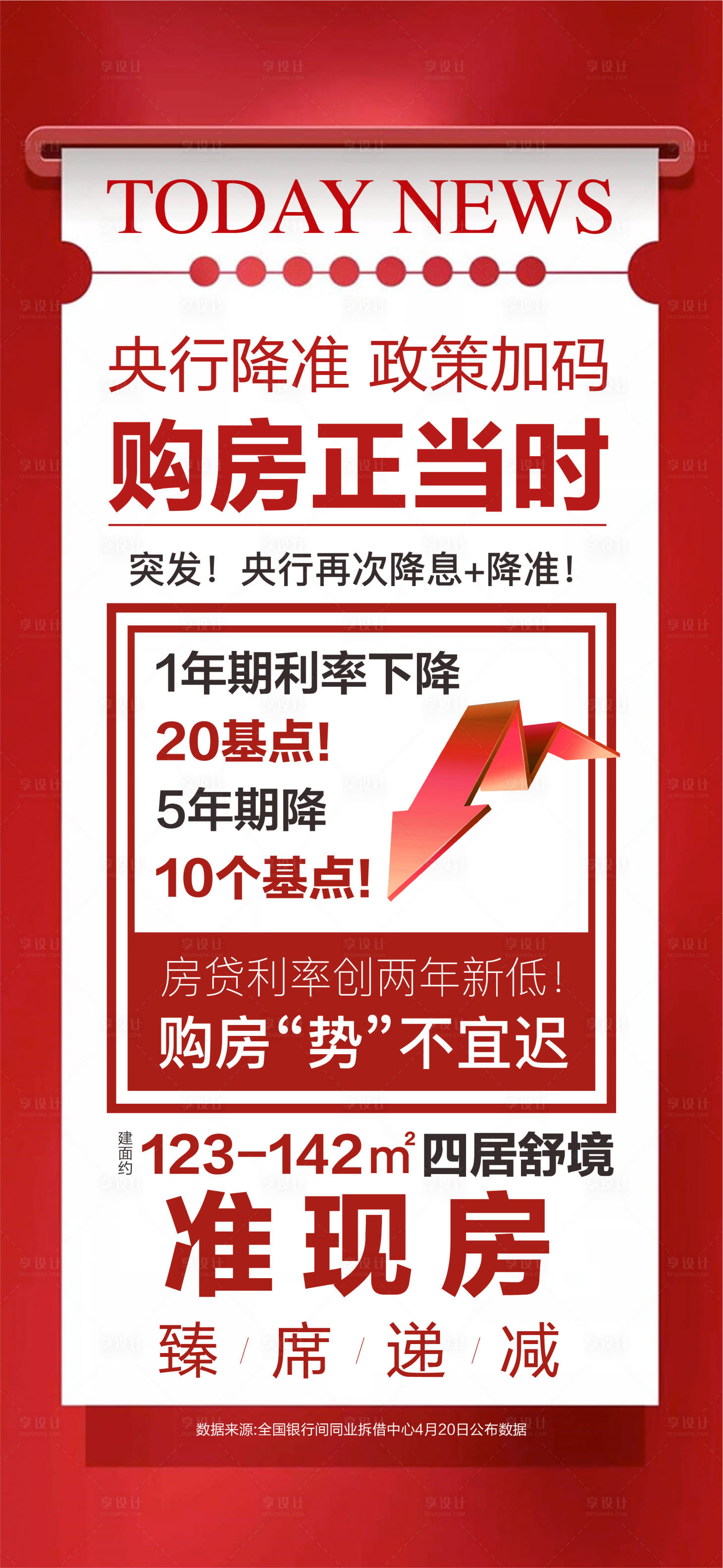 源文件下載【享設計】搜索編號：53410003362572828【熱銷紅色開盤加推激勵政策購房節海報】