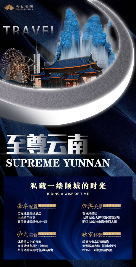 源文件下载【云南旅游海报】编号：12910003187293501