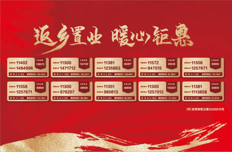 源文件下载【享设计】搜索编号：49960003206922767【房地产红金房源展板】