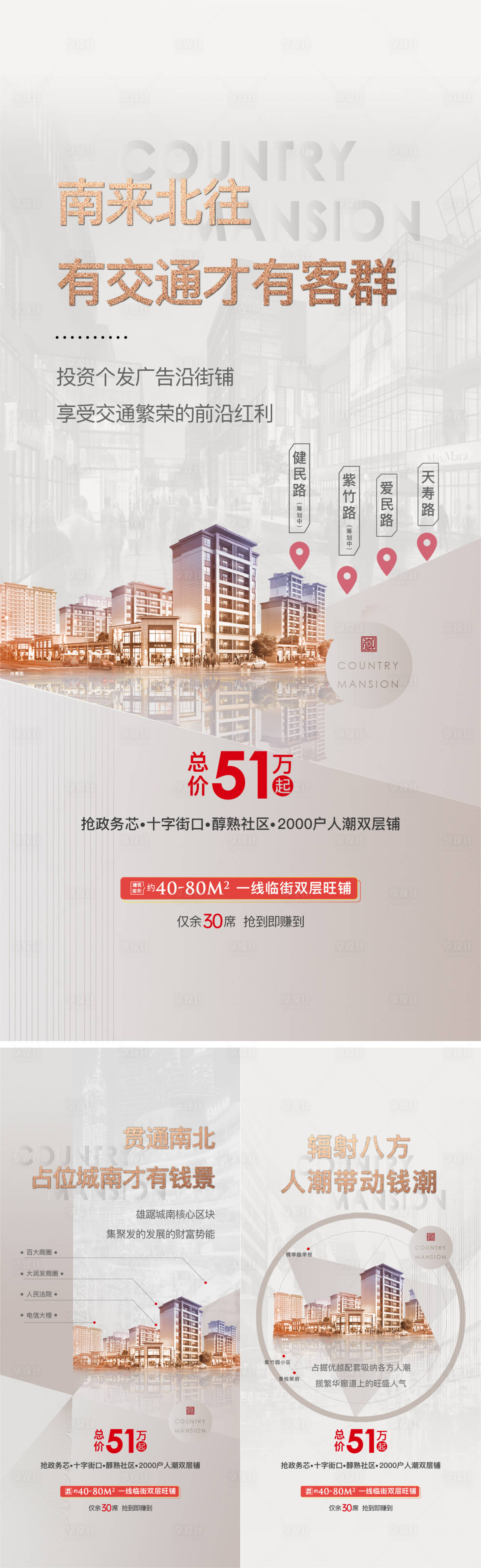 源文件下载【商铺价值点系列海报】编号：68620003386194901