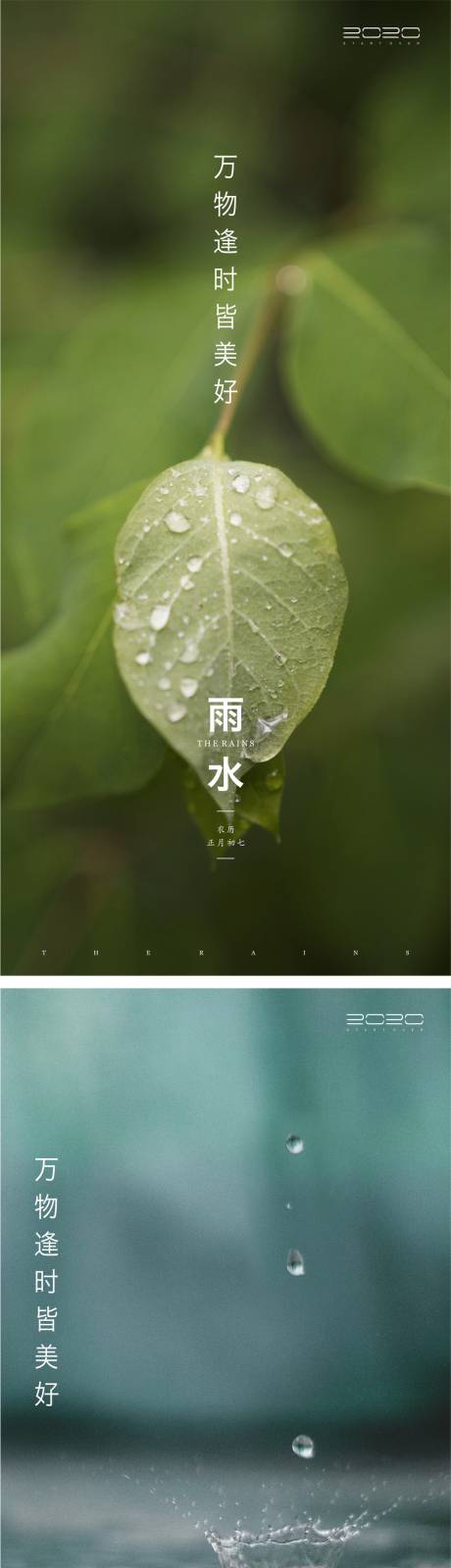 源文件下载【雨水节气海报】编号：77860003317113744