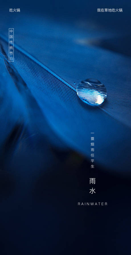 源文件下载【地产雨水节气海报】编号：86040003316111439