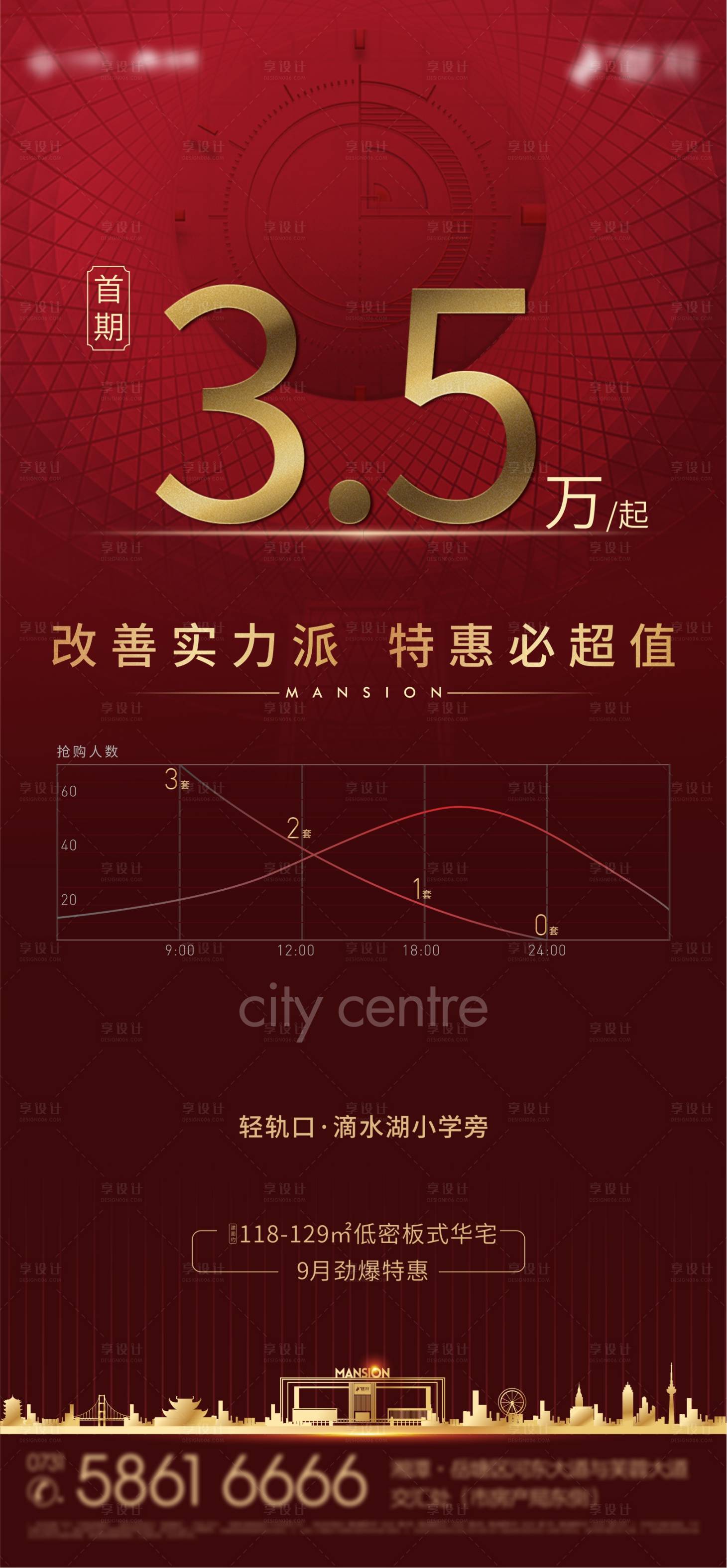 源文件下載【享設計】搜索編號：41170003315259381【熱銷曲線紅金海報】