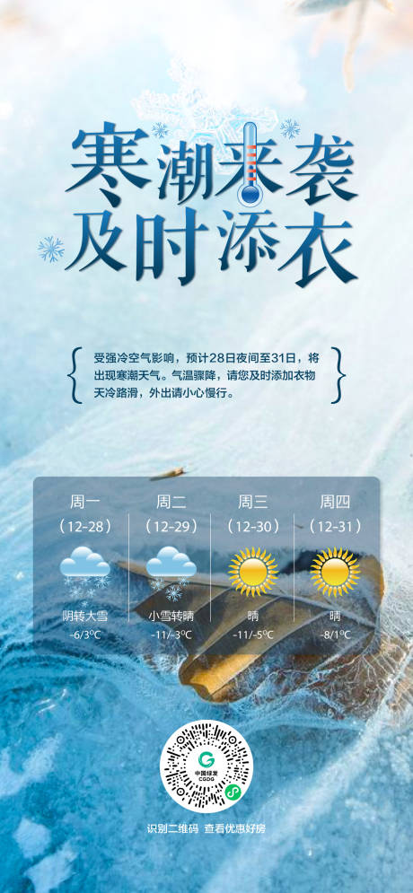 源文件下載【寒潮來襲天氣預報】編號：41640003125973397