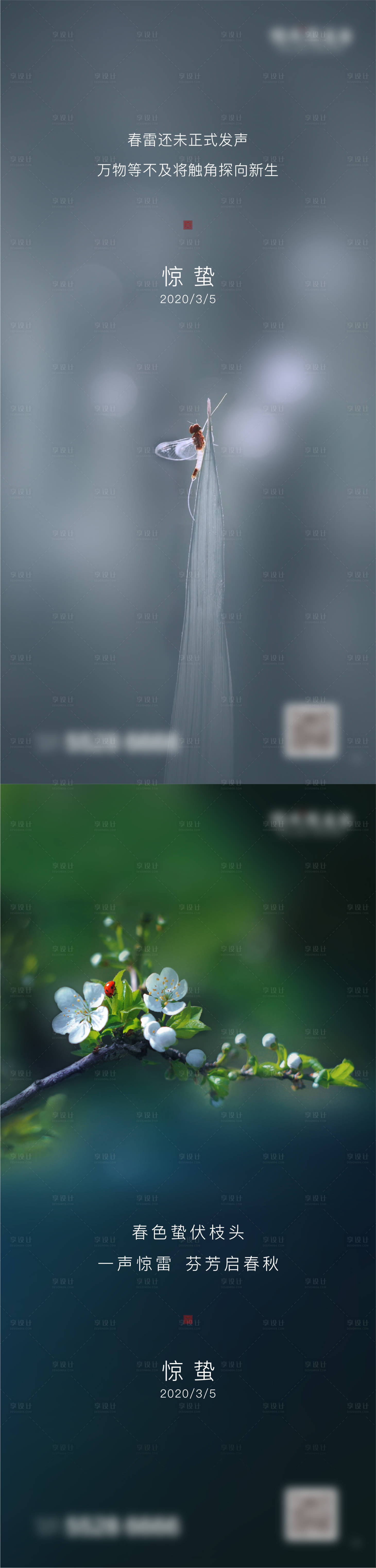 源文件下载【享设计】搜索编号：83730003435109085【惊蛰节气海报】
