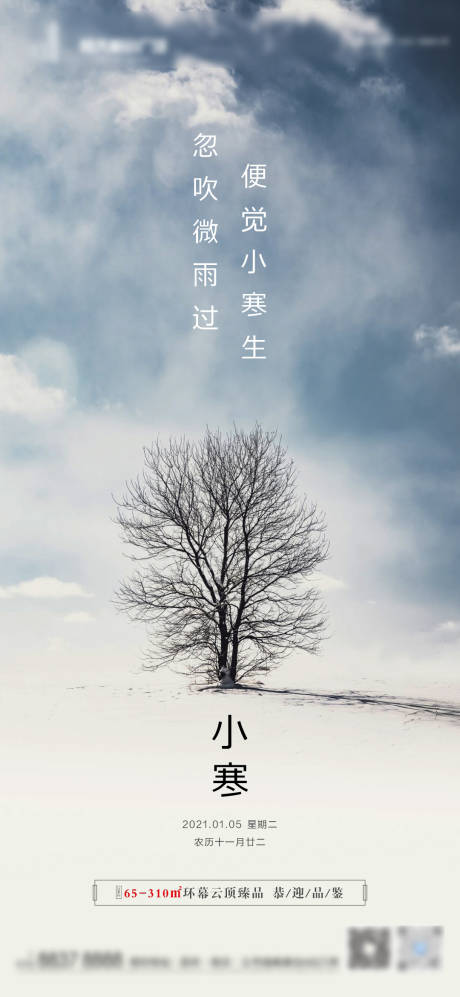 源文件下載【享設計】搜索編號：63070003118959379【地產小寒節氣海報】