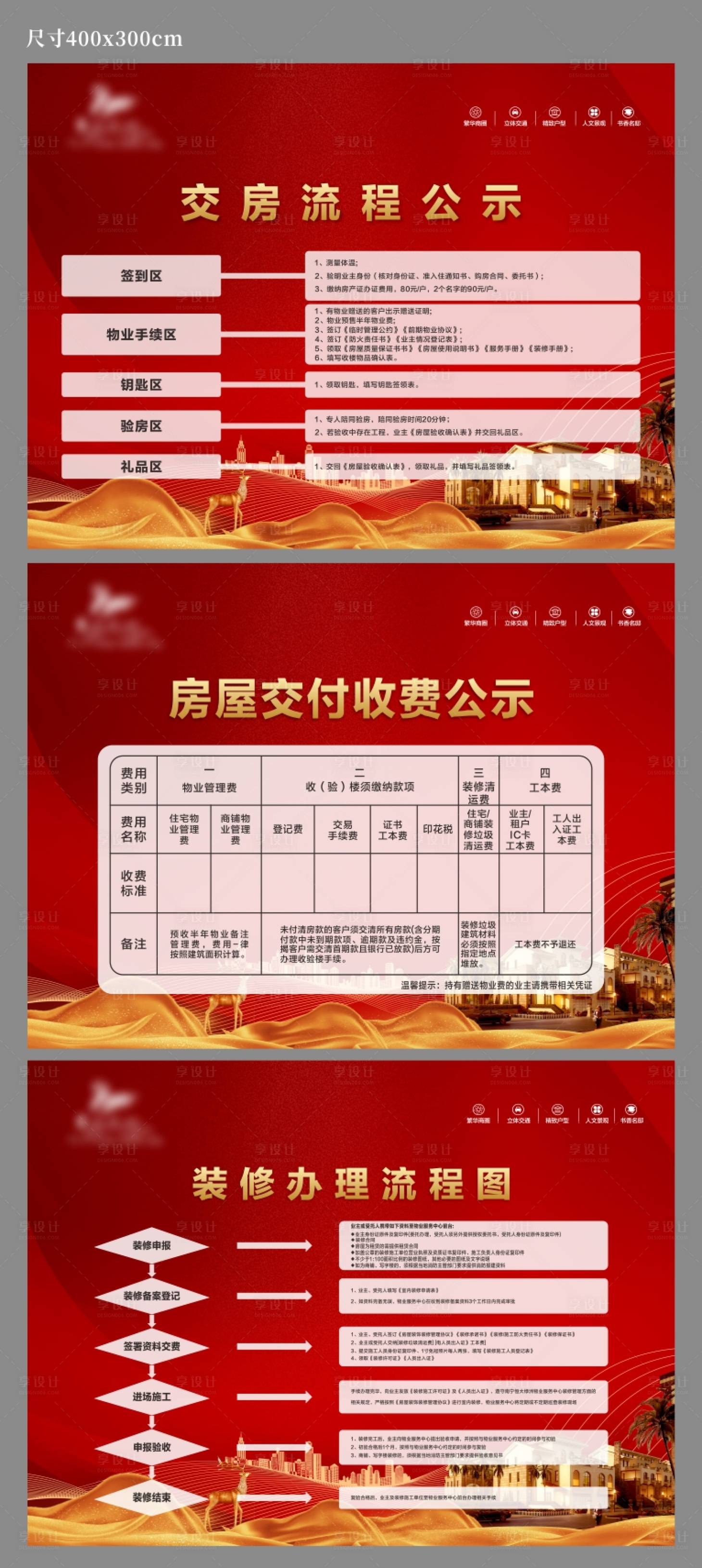 源文件下載【享設(shè)計】搜索編號：78300003402201584【交房流程】