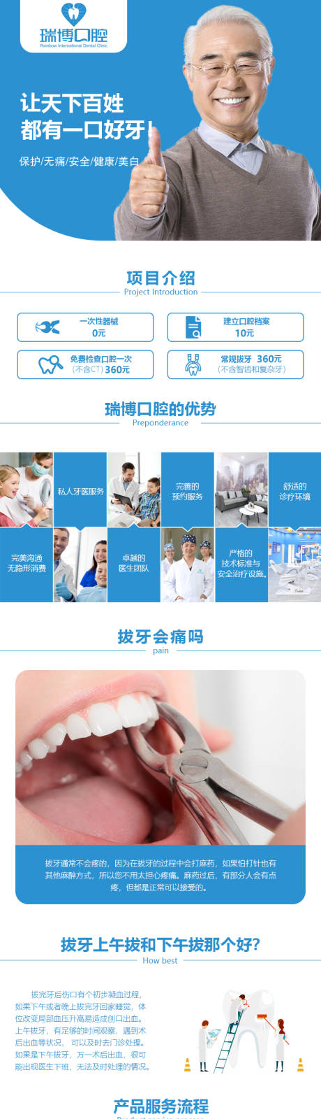 源文件下載【享設計】搜索編號：43000003405708521【拔牙牙科長圖專題設計】