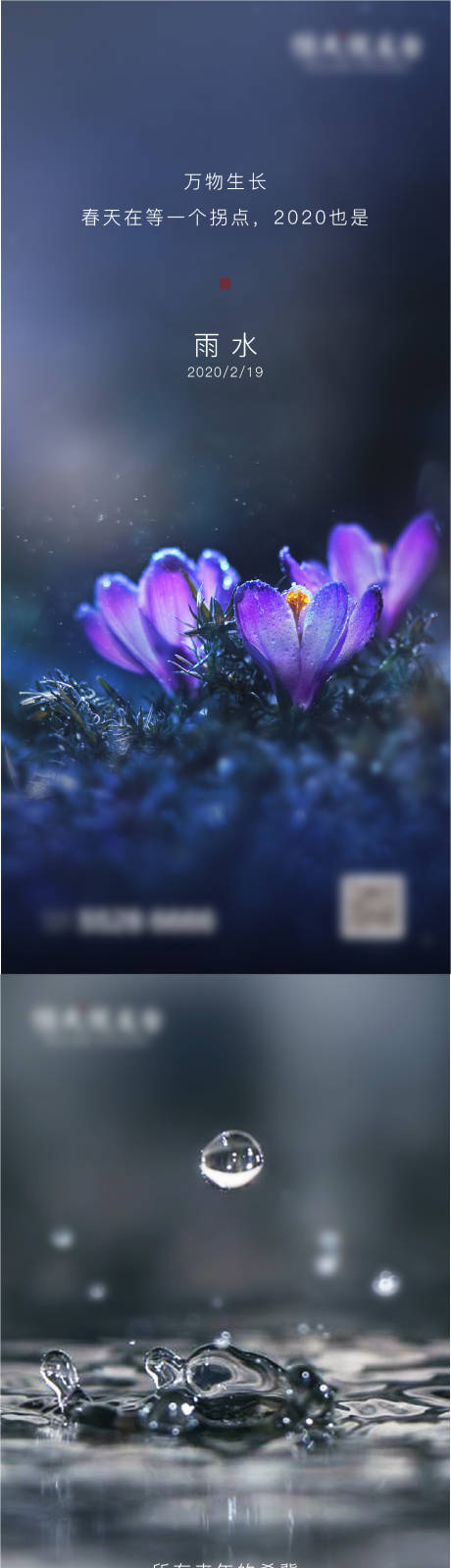 源文件下載【雨水節(jié)氣系列海報】編號：54520003435085927