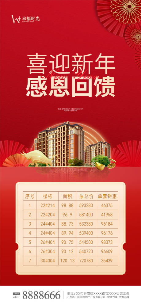 源文件下载【地产新年 特价房海报】编号：86380003193918740