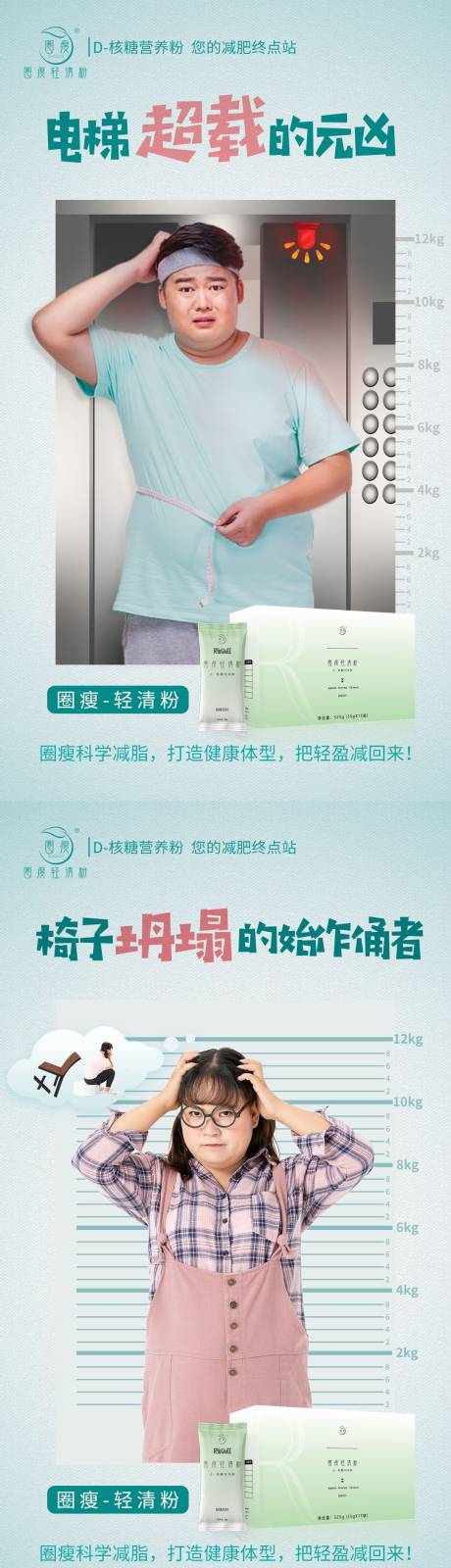 源文件下載【享設計】搜索編號：68400003177793958【減脂瘦身產品宣傳小知識海報】