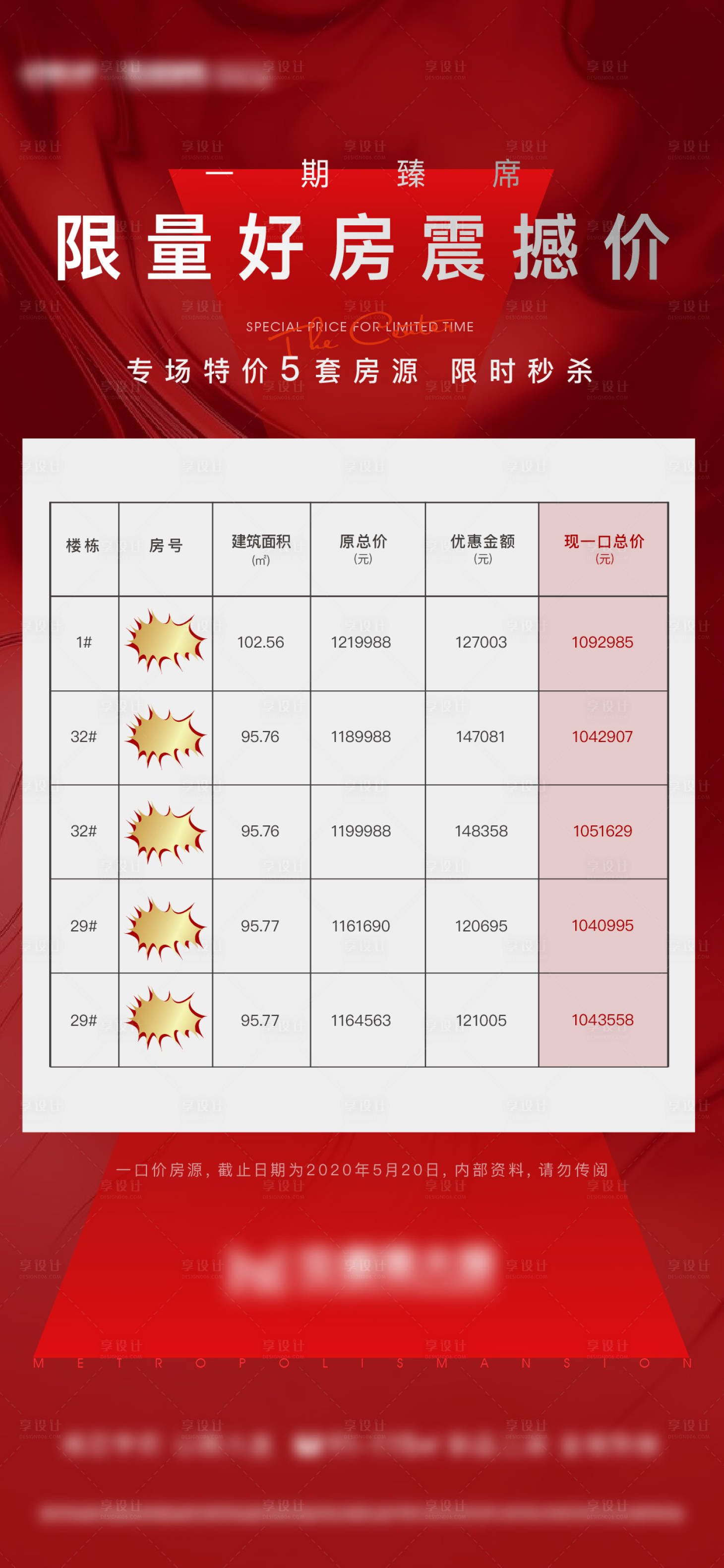 源文件下載【享設計】搜索編號：67500003212139951【特價房紅色海報】
