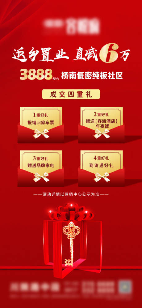 源文件下载【地产返乡置业四重礼海报】编号：50360003148813489