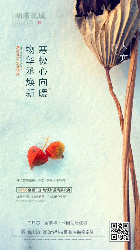 源文件下载【房地产二十四节气大寒海报】编号：75390003234763229