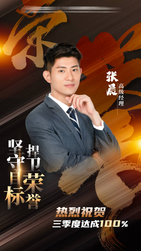 源文件下载【人物业绩达成表彰海报】编号：66420003257032444
