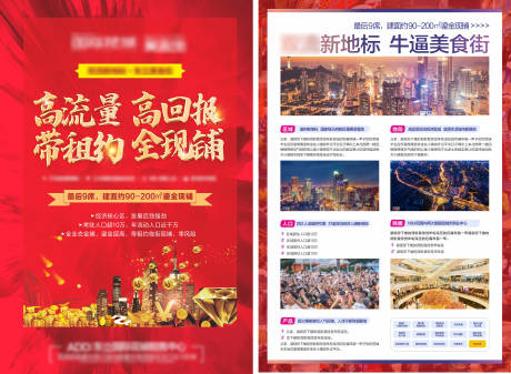 源文件下载【地产商铺红金DM宣传单】编号：66800003220029800